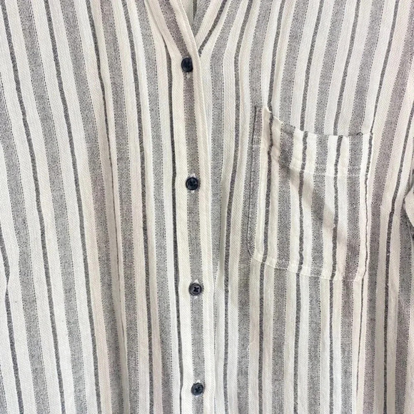 Lucky Brand Striped Button Down Top - Picture 2 of 12